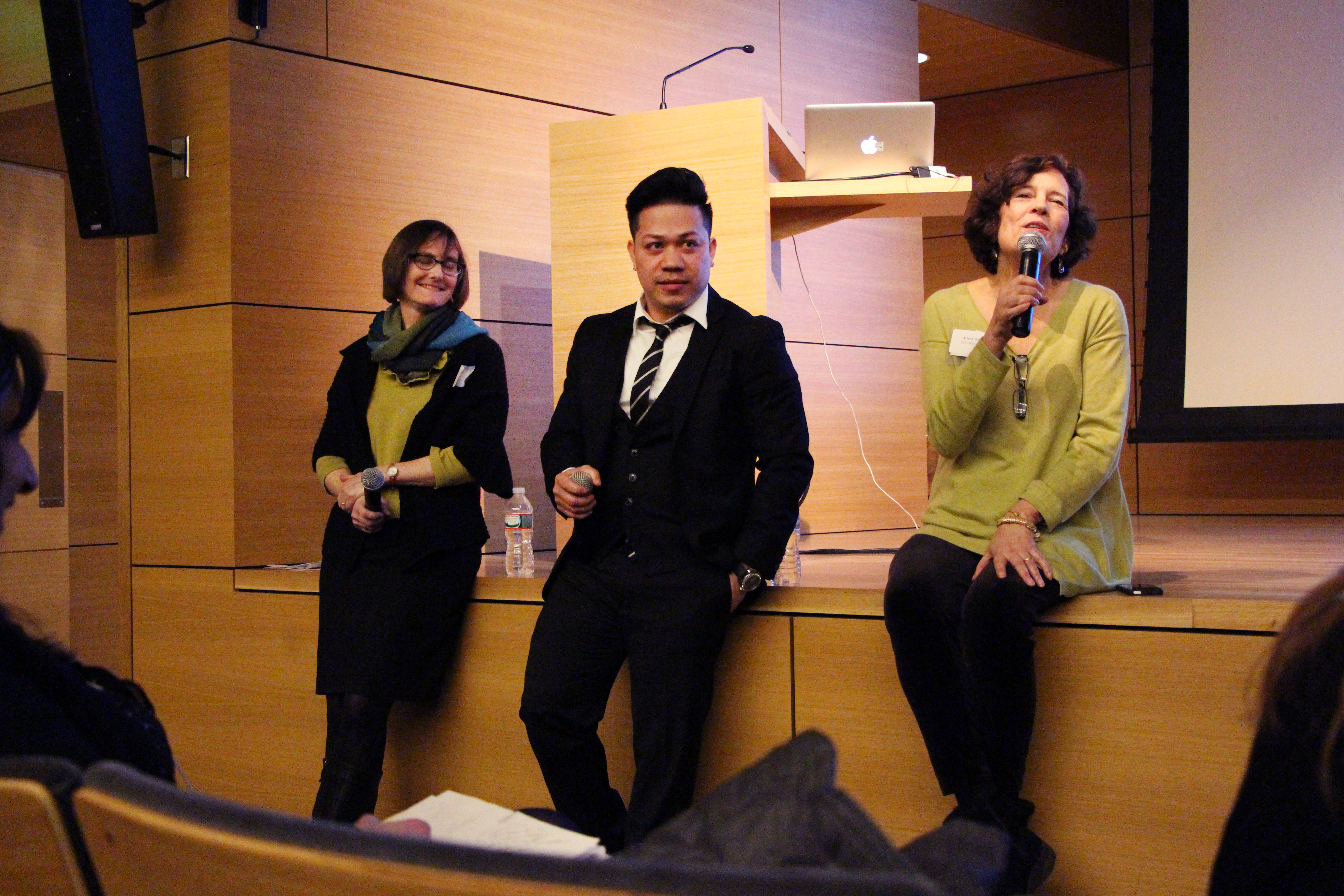 Pell 2014 Panelists Holly Ewald, Sokeo Ros, and keynote Arlene Goldbard. Photograph by Justine Bevilacqua.