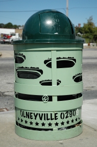 The Steel Yard hot weiner trash can