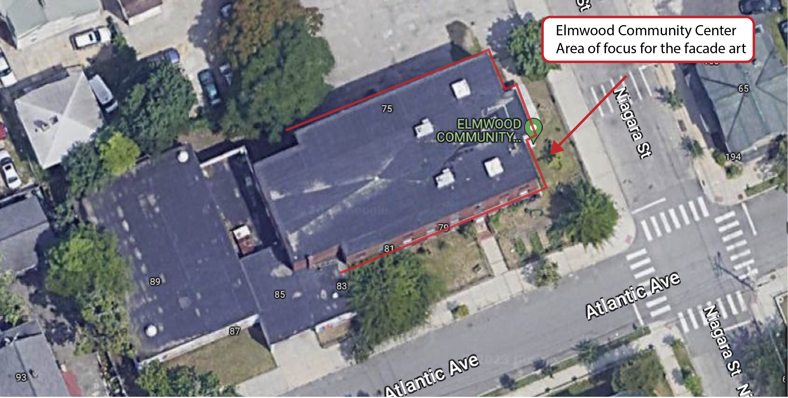 Aerial View of Elmwood Community Center