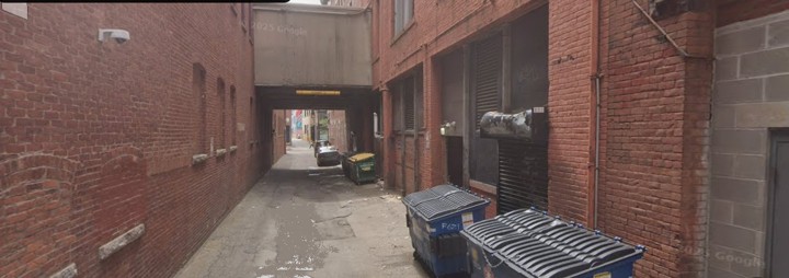 Photo showing an alley in downtown Providence